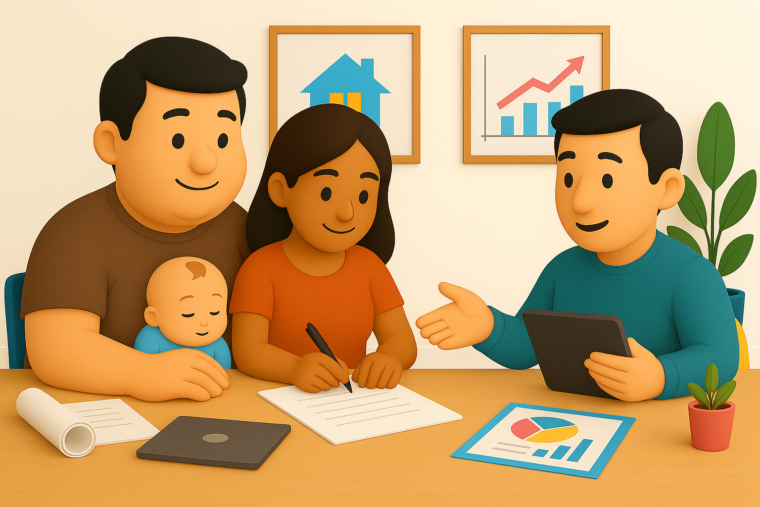 familia compra casa
